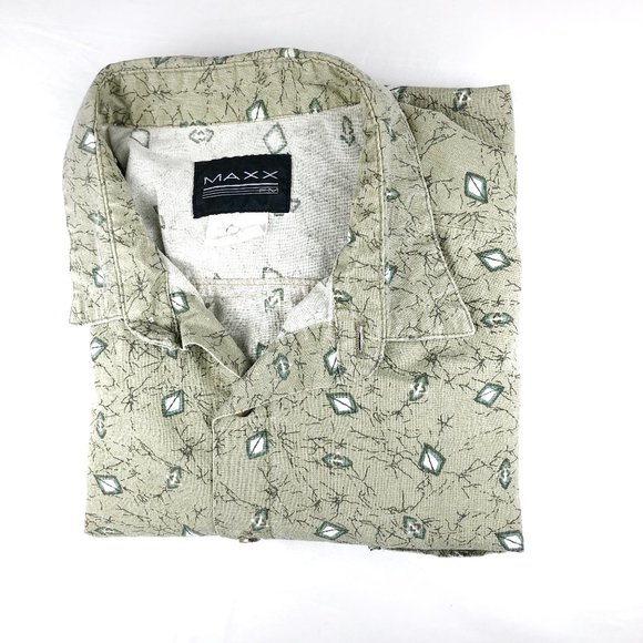 Maxx FM Men Casual Button Down Shirt Large - Picture 1 of 8